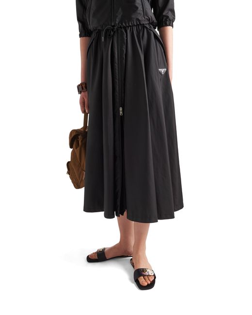Prada Black Full Light Re-Nylon Skirt