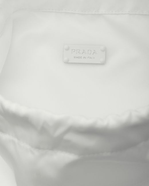 Prada White Re-Nylon Drawstring Backpack