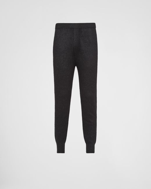 Prada Gray Cashmere And Silk Knit Pants for men