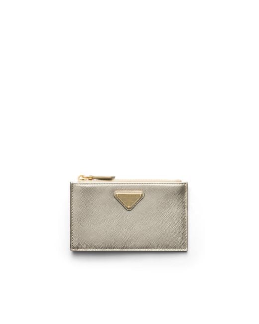 Prada Natural Saffiano Leather Card Holder