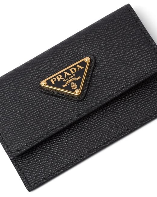 Prada White Saffiano Leather Card Holder