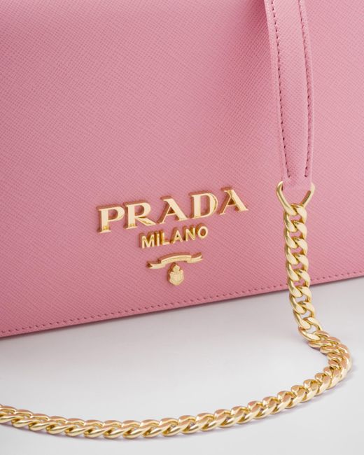 Prada Pink Saffiano Leather Mini Bag