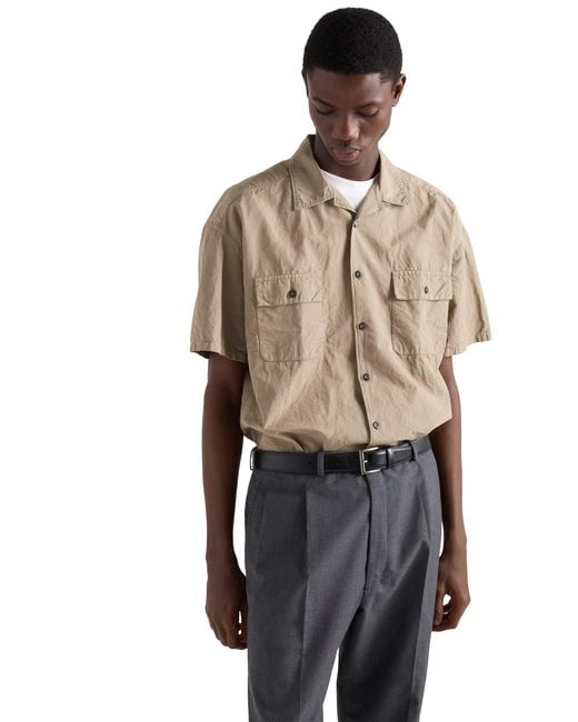 Prada Natural Cotton Blend Shirt for men