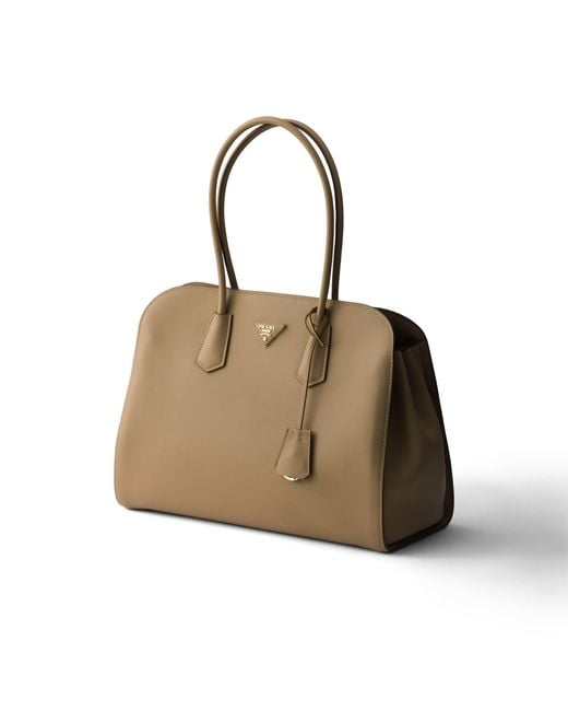 Prada Natural Large Leather Tote Bag
