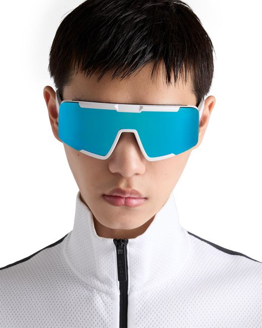 Prada Blue Linea Rossa Active Sunglasses for men