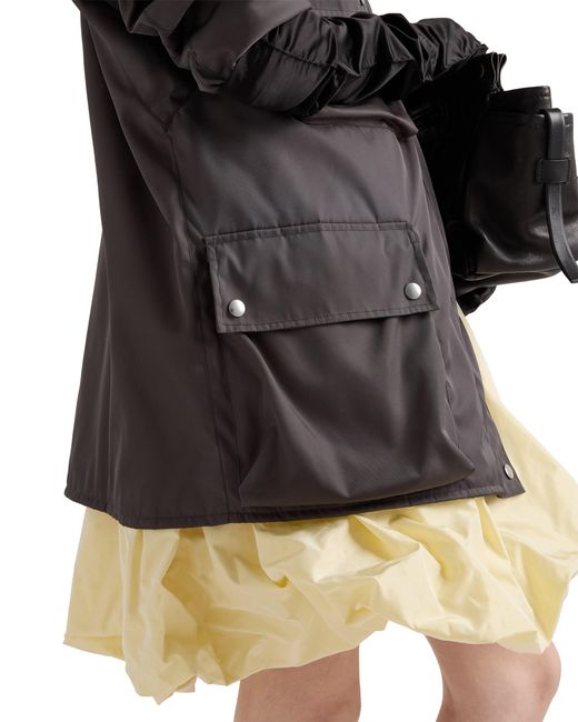 Prada Gray Washed Re-Nylon Rain Jacket