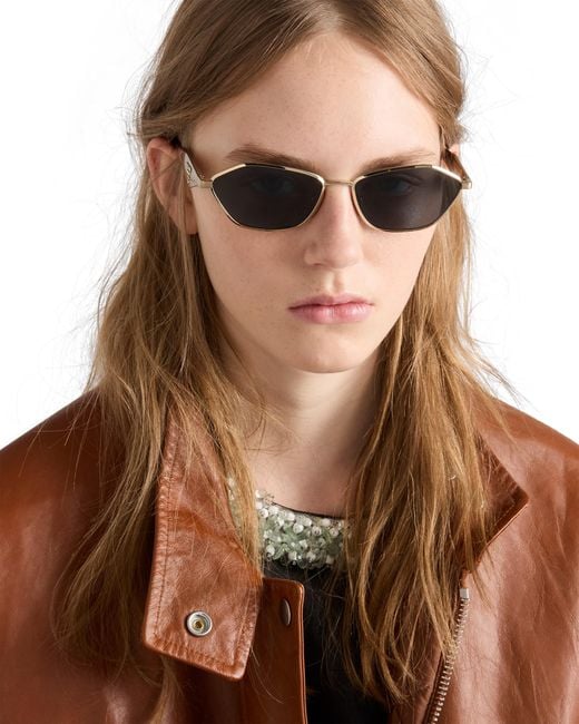Prada Blue Sunglasses With Logo