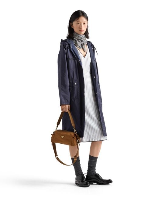 Prada Brown Explore Small Re-Nylon And Leather Shoulder Bag, Brandy