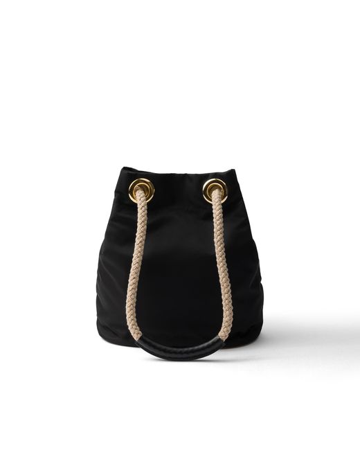 Prada Black Mariner Re-Nylon Small Bucket Bag