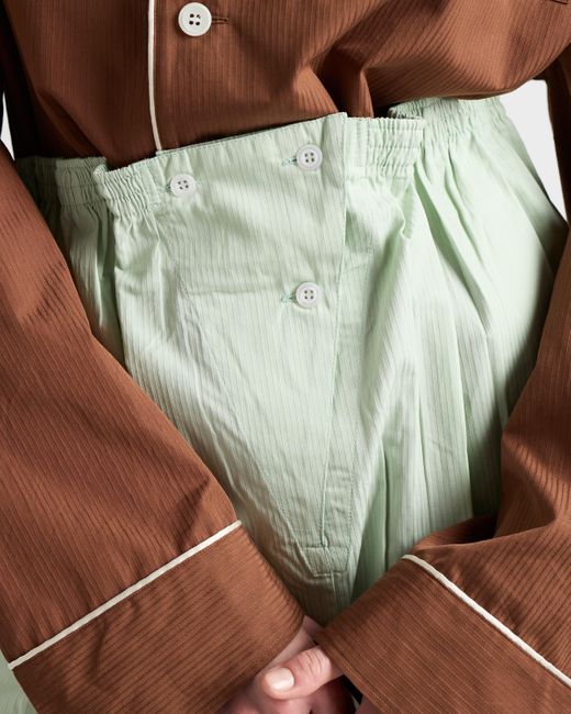 Jupe Mi-Longue En Coton Prada en coloris Green