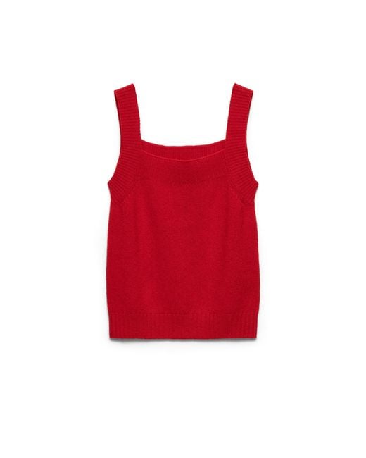 Prada Red Shetland Wool Tank Top for men