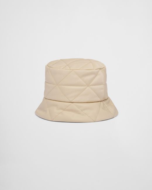 Prada White Re-nylon Bucket Hat