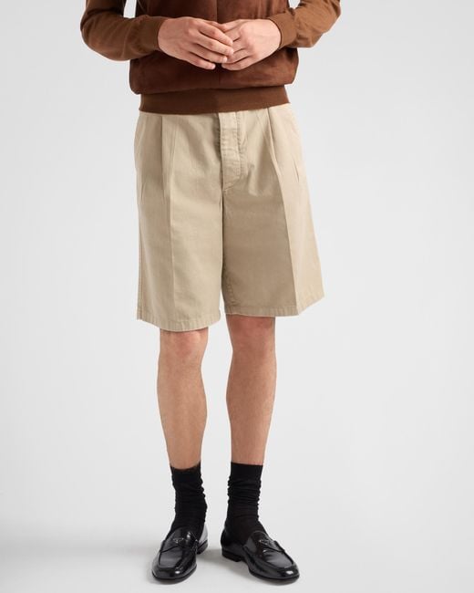 Prada Natural Cotton Bermudas for men