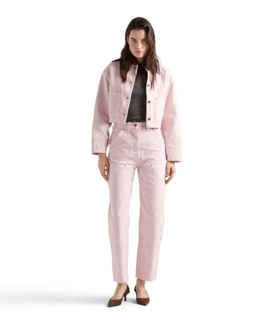 Prada Pink Canvas Blouson Jacket