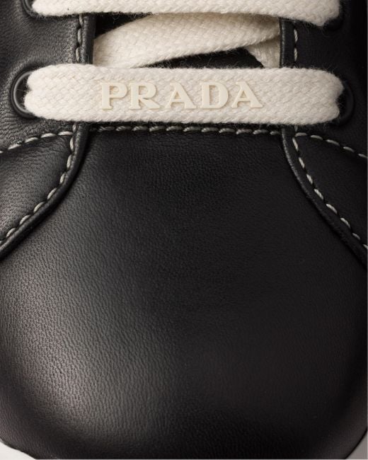 Prada White Nappa Leather Sneakers for men