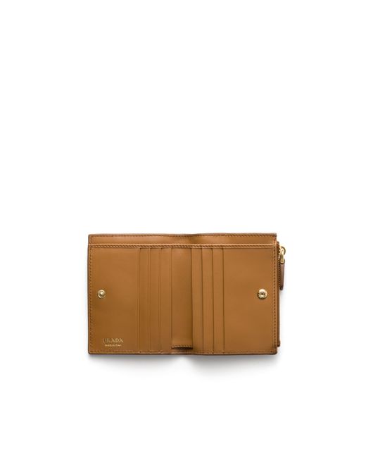 Prada White Small Leather Wallet
