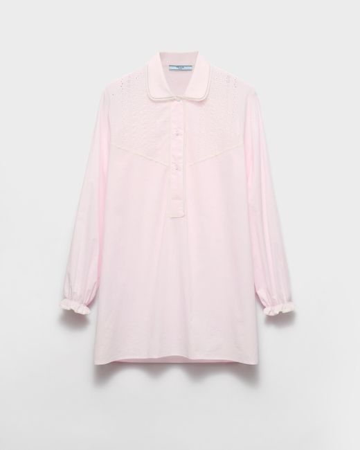 Camicia Ricamata di Prada in Pink