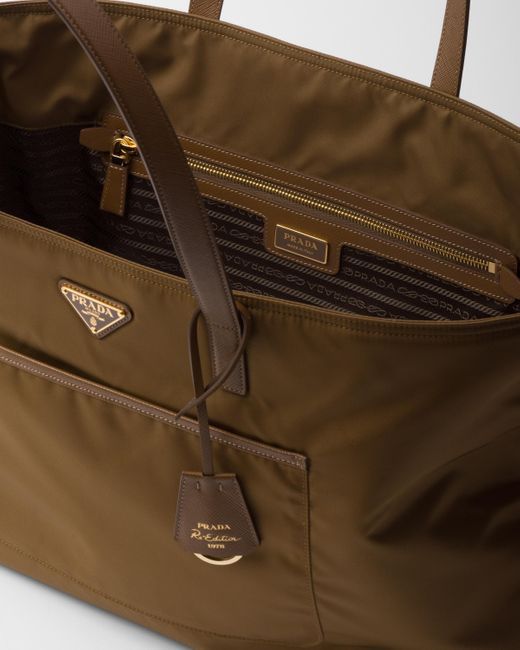 Grand Cabas Re-Edition 1978 En Re-Nylon Et Cuir Saffiano Prada en coloris Natural