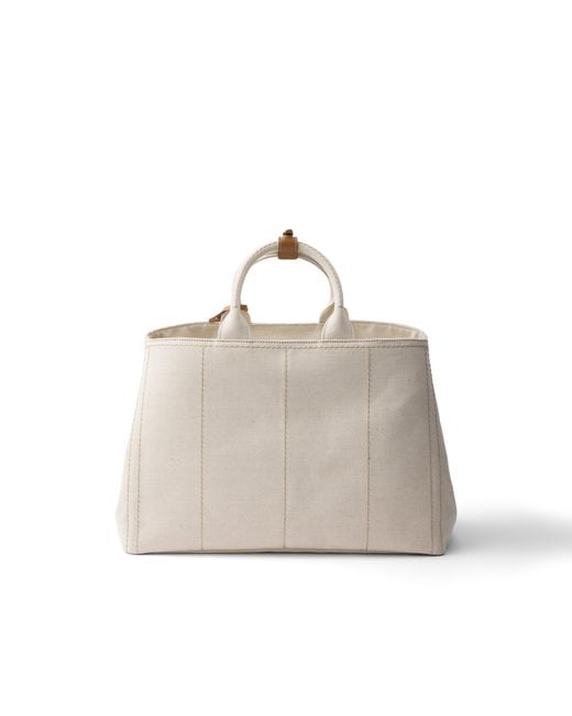 Prada Natural Jardinière Extra-Large Linen Blend Tote Bag for men