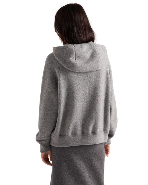 Prada Gray Cashmere Hooded Cardigan