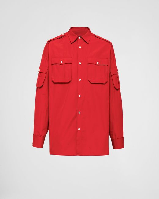 Prada Red Cotton Shirt for men