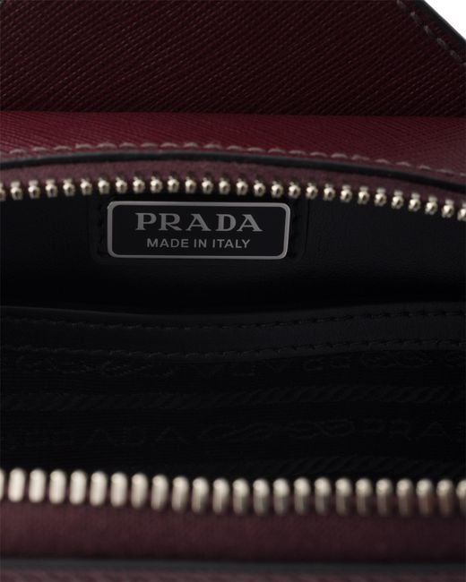 Prada Red Brique Saffiano Leather Bag for men