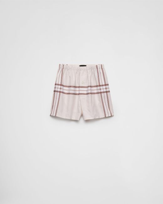 Prada Pink Cotton Boxer Shorts for men