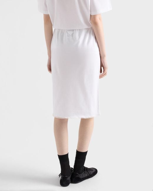 Prada White Jersey Slip