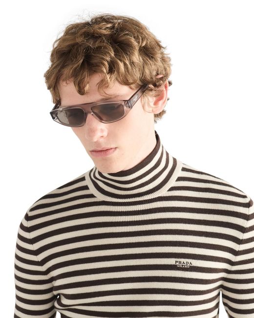 Prada Gray Eyewear Collection Sunglasses for men