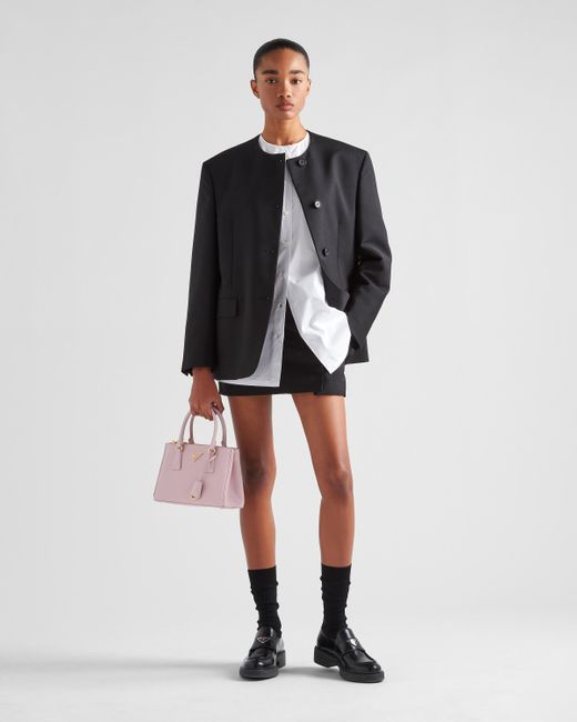 Prada Pink Kleine Galleria Tasche Aus Saffiano-leder