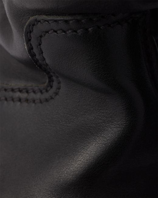 Prada Black Leather Mid-Calf Boots for men