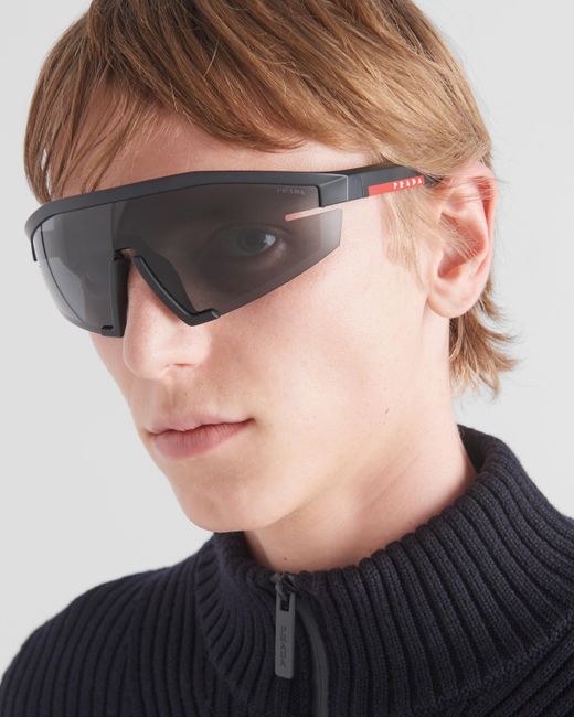 Occhiali Da Sole Linea Rossa Impavid di Prada in Blue da Uomo