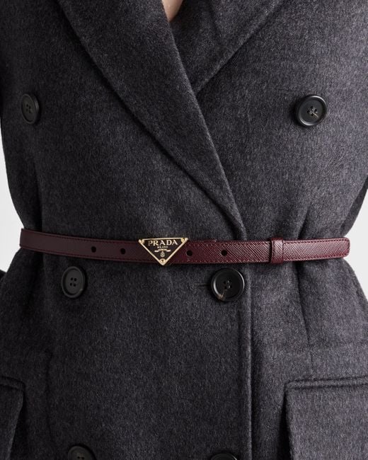 Ceinture En Cuir Saffiano Prada en coloris Red