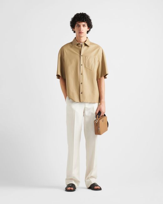 Chemise En Cuir Prada pour homme en coloris White