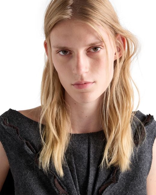 Prada Black Shetland Wool Dress