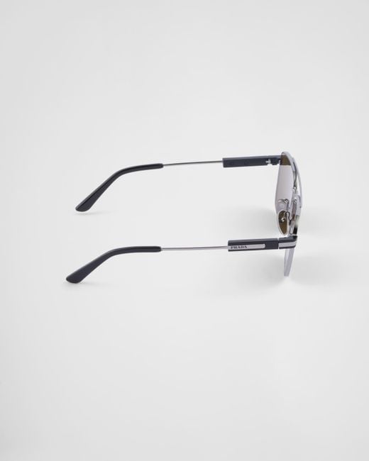 Prada Sonnenbrille Mit Ikonischer Plakette Aus Metall in Multicolor für Herren