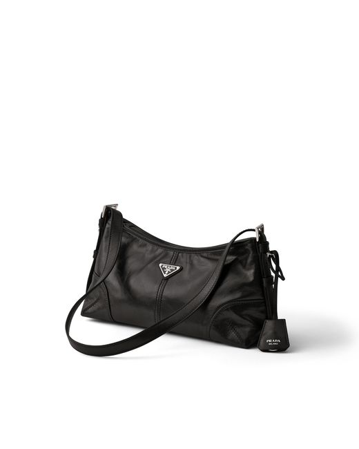 Prada Black Aimèe Medium Leather Shoulder Bag
