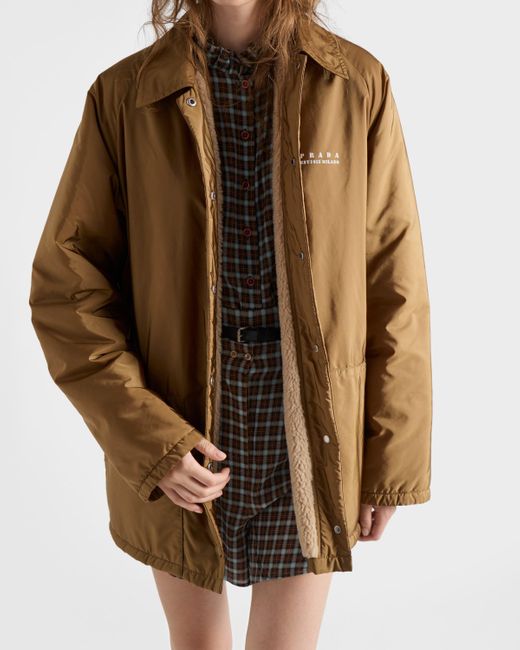 Prada Brown Lightweight Re-Nylon Blouson Jacket