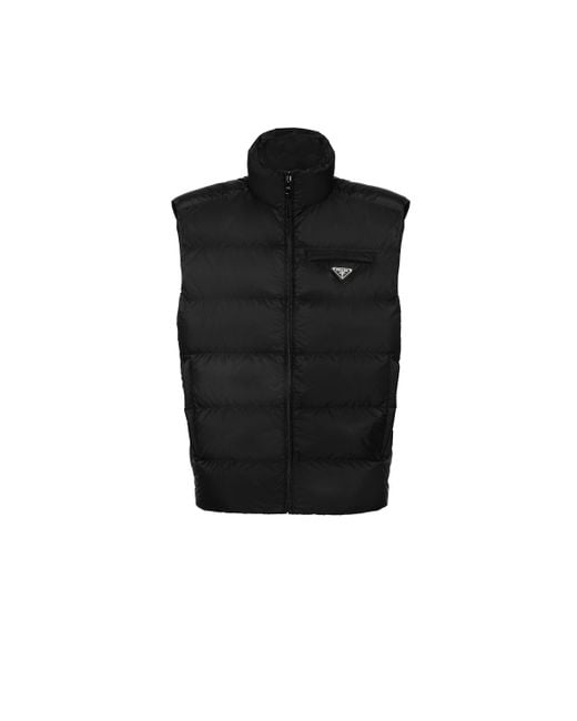 Prada Weste Aus Gepolstertem Re-nylon in Black für Herren