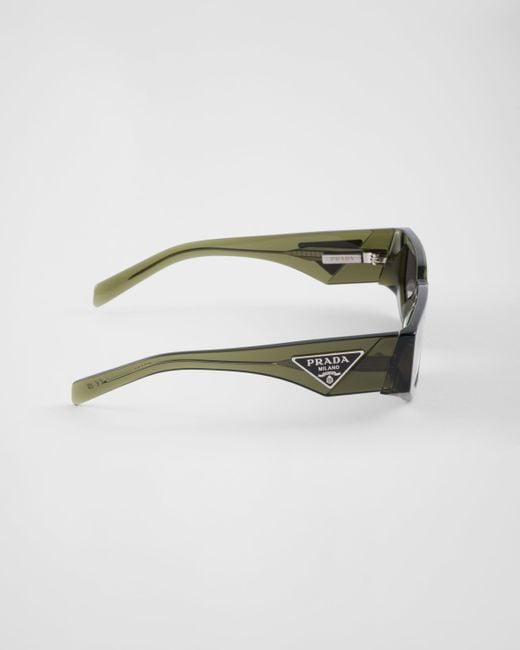 Prada Gray Sunglasses With The Triangle Logo for men