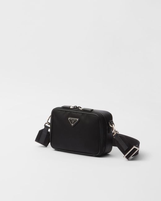 Prada Black Brique Re-Nylon And Saffiano Leather Bag for men