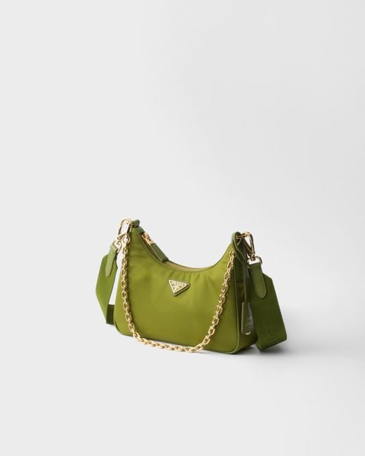 Sac Re-Edition 2005 En Re-Nylon Et Cuir Saffiano Prada en coloris Green