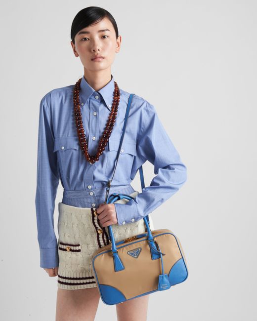 Bauletto Re-Edition 1978 Medium di Prada in Blue