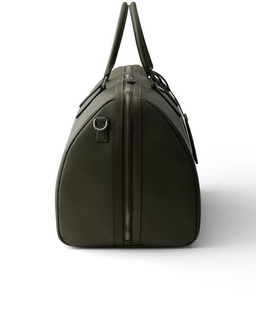 Prada Black Saffiano Leather Travel Bag, Loden