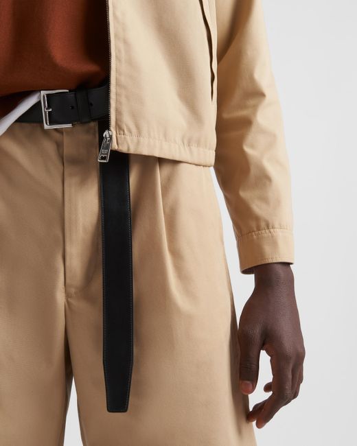 Bermuda En Popeline Prada pour homme en coloris Natural