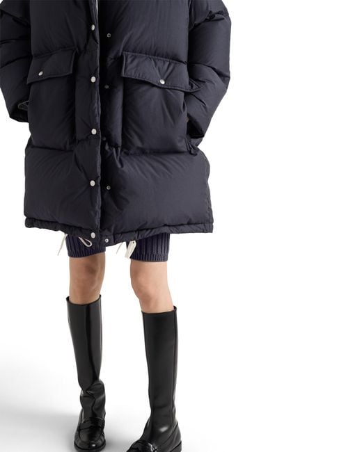 Prada Blue Soft Canvas Down Parka