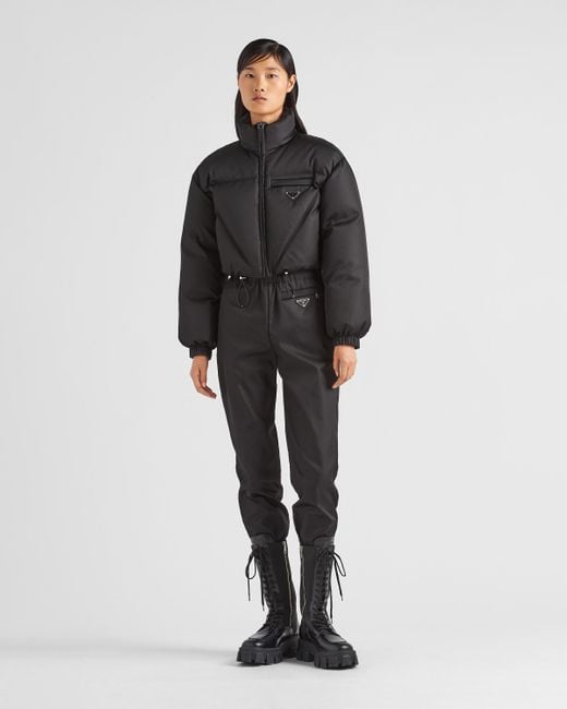 Prada Black Re-Nylon Gabardine Down Jacket