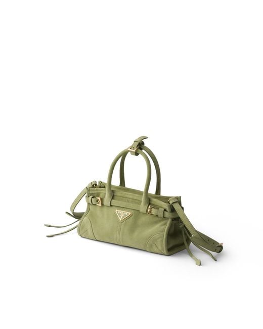 Prada Green Bonnie Suede Mini Handbag