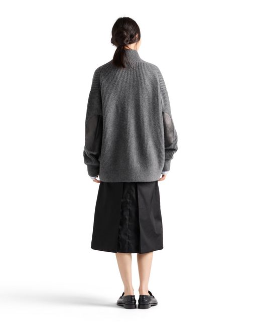 Prada Black Flared Re-Nylon Skirt