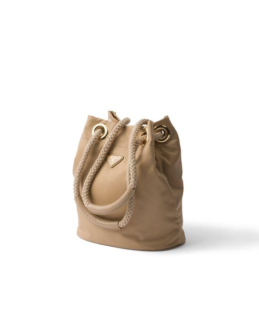 Prada Natural Mariner Re-Nylon Small Bucket Bag